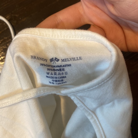 NWT Brandy Melville Lace Up Corset White Tank - Picture 3 of 3